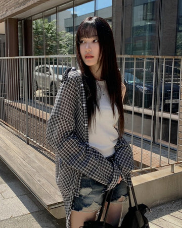 Pobi Seersucker Check Shirt